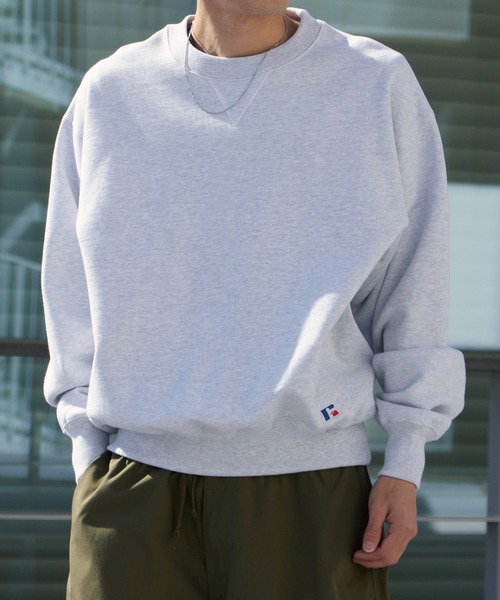 Russell Athletic（ラッセルアスレティック）の「Russell Athletic/ラッセルアスレティック Pro Cotton Loop Back Terry Sweat CN ヘビーウェイト クルーネックスウェット 2026年春夏（スウェット・メンズ・ブラック/ネイビー/アッシュグレー・M/L/XL）」の17枚目の写真