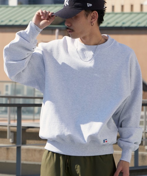 Russell Athletic（ラッセルアスレティック）の「Russell Athletic/ラッセルアスレティック Pro Cotton Loop Back Terry Sweat CN ヘビーウェイト クルーネックスウェット 2026年春夏（スウェット・メンズ・ブラック/ネイビー/アッシュグレー・M/L/XL）」の19枚目の写真