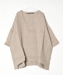 my beautiful landlet（マイビューティフルランドレット）の「【my beautiful landlet】SEMI WET LINEN V-NECK BIG PULLOVER（その他トップス）」