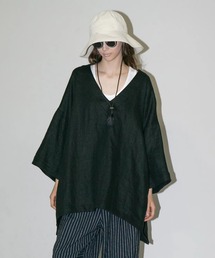 my beautiful landlet（マイビューティフルランドレット）の「【my beautiful landlet】SEMI WET LINEN V-NECK BIG PULLOVER（その他トップス）」