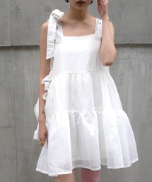flower organdie tiered one-piece