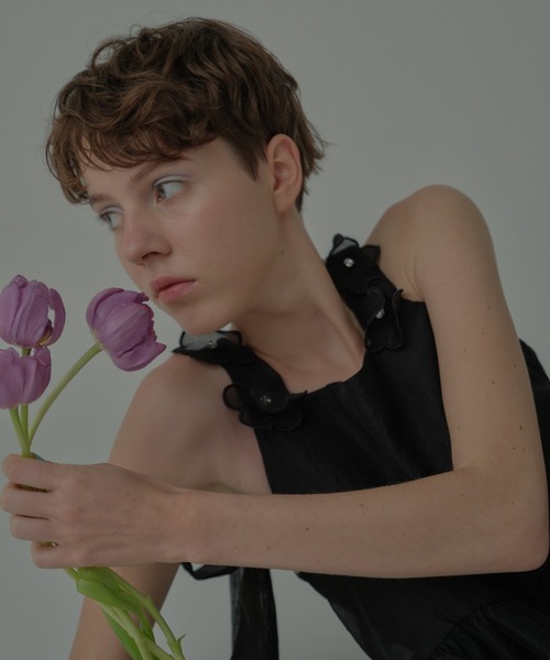 HONEY MI HONEY（ハニーミーハニー）の「flower organdie tiered one-piece（ワンピース・レディース・ピンク/ホワイト/ブラック・FREE）」の8枚目の写真