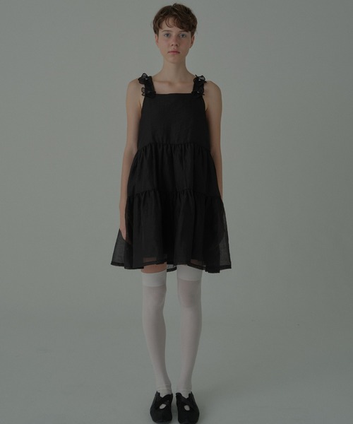 HONEY MI HONEY（ハニーミーハニー）の「flower organdie tiered one-piece（ワンピース・レディース・ピンク/ホワイト/ブラック・FREE）」の15枚目の写真