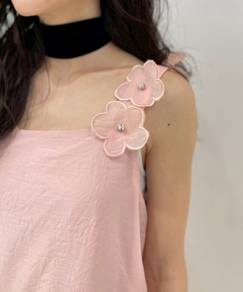 HONEY MI HONEY（ハニーミーハニー）の「flower organdie tiered one-piece（ワンピース・レディース・ピンク/ホワイト/ブラック・FREE）」の19枚目の写真