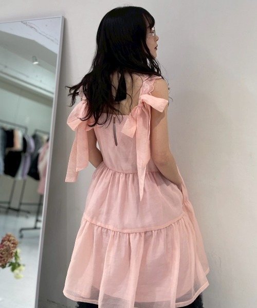 HONEY MI HONEY（ハニーミーハニー）の「flower organdie tiered one-piece（ワンピース・レディース・ピンク/ホワイト/ブラック・FREE）」の20枚目の写真