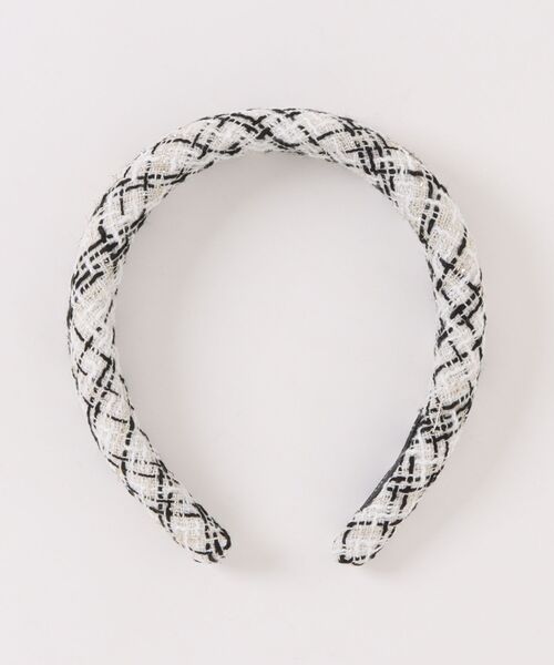 apres jour（アプレジュール）の「【apres jour×ARIAZ】ツイードカチューシャ２（カチューシャ・レディース・ブラック/ホワイト・FREE）」の3枚目の写真