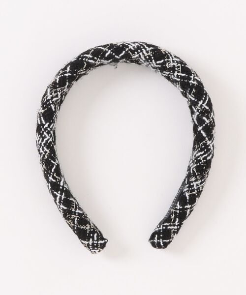 apres jour（アプレジュール）の「【apres jour×ARIAZ】ツイードカチューシャ２（カチューシャ・レディース・ブラック/ホワイト・FREE）」の4枚目の写真