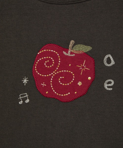 aeae(エーイーエーイー)の「RINGO TEE(Tシャツ/カットソー・レディース・ダークブラウン/ホワイト・FREE)」の9枚目の写真