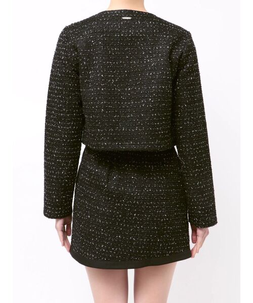 CALNAMUR（カルナムール）の「カットラメツイードリボンジャケット（カーディガン/ボレロ・レディース・ブラック/オフホワイト/ピンク・FREE）」の19枚目の写真