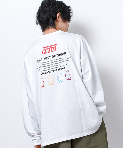 RAT EFFECT（ラットエフェクト）の「接触冷感RATEFFECT FIELDオーバーサイズロングTシャツ（Tシャツ/カットソー・キッズ・ブラック系その他/ホワイト系その他2/オフホワイト/カーキ/ホワイト系その他・160/140/130/170/150）」の2枚目の写真