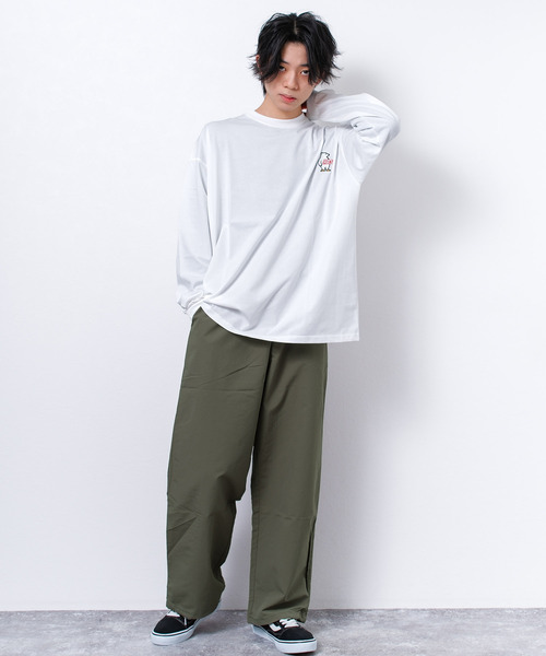 RAT EFFECT（ラットエフェクト）の「接触冷感RATEFFECT FIELDオーバーサイズロングTシャツ（Tシャツ/カットソー・キッズ・ブラック系その他/ホワイト系その他2/オフホワイト/カーキ/ホワイト系その他・160/140/130/170/150）」の7枚目の写真