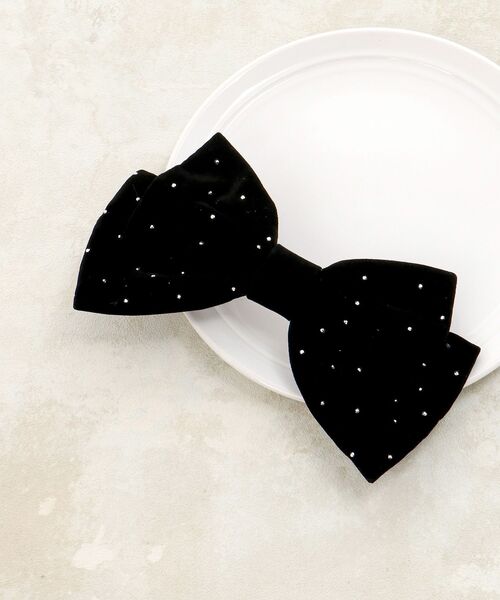 MAJESTIC LEGON(マジェスティックレゴン)の「キラキラリボンバレッタ(バレッタ/ヘアクリップ・レディース・ブラック・FREE)」の4枚目の写真