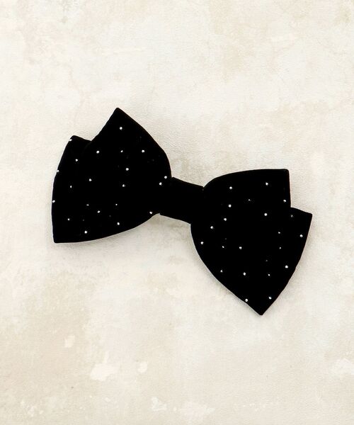 MAJESTIC LEGON(マジェスティックレゴン)の「キラキラリボンバレッタ(バレッタ/ヘアクリップ・レディース・ブラック・FREE)」の5枚目の写真