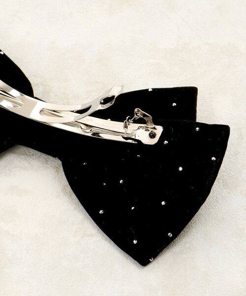 MAJESTIC LEGON(マジェスティックレゴン)の「キラキラリボンバレッタ(バレッタ/ヘアクリップ・レディース・ブラック・FREE)」の7枚目の写真