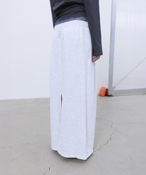LCDC TM（エルシーディーシーティーエム）の「DOUBLE-LAYERED DETAIL SKIRT (LIGHT GREY)（スカート・レディース・その他・OS）」の5枚目の写真