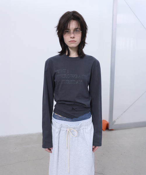 LCDC TM（エルシーディーシーティーエム）の「DOUBLE-LAYERED DETAIL SKIRT (LIGHT GREY)（スカート・レディース・その他・OS）」の8枚目の写真