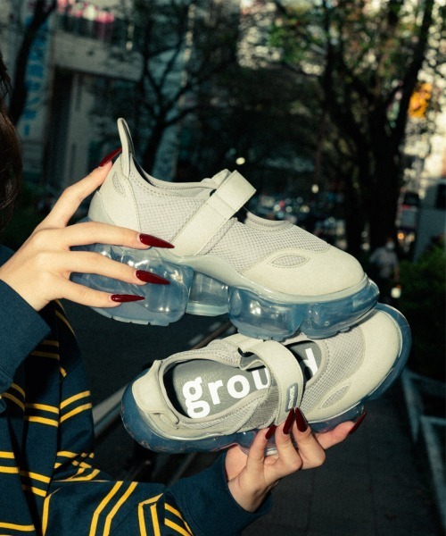 grounds（グラウンズ）の「grounds【グラウンズ】 - ウィメンズ スニーカー【MOOPIE MARY JANE GRAY/ICE GRAY 472】（スニーカー・レディース・グレー・25.5cm/23.0cm）」の6枚目の写真