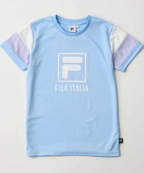 FILA（フィラ）の「吸水速乾半袖Tシャツ（Tシャツ/カットソー・キッズ・ラベンダー/サックスブルー/レモンイエロー・110/140/160/130/150/120）」の2枚目の写真