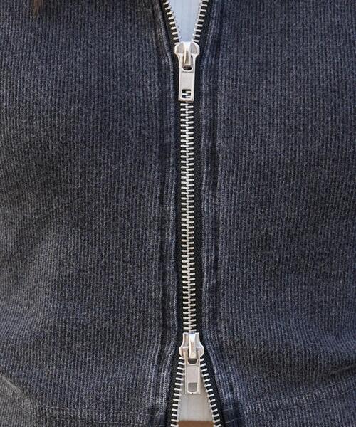 WEGO（ウィゴー）の「WEGO/【26年春新作】リブジップパーカー（パーカー・レディース・その他1/杢グレー/スミクロ・FREE）」の7枚目の写真