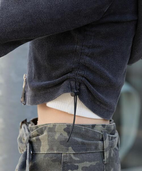 WEGO（ウィゴー）の「WEGO/【26年春新作】リブジップパーカー（パーカー・レディース・その他1/杢グレー/スミクロ・FREE）」の8枚目の写真