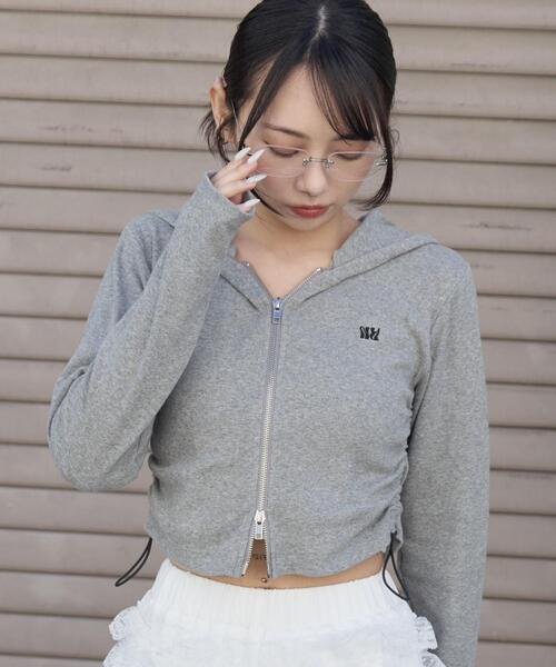 WEGO（ウィゴー）の「WEGO/【26年春新作】リブジップパーカー（パーカー・レディース・その他1/杢グレー/スミクロ・FREE）」の11枚目の写真