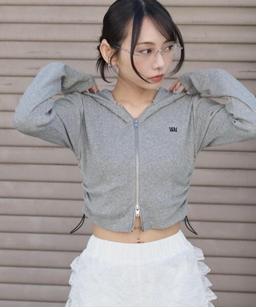 WEGO（ウィゴー）の「WEGO/【26年春新作】リブジップパーカー（パーカー・レディース・その他1/杢グレー/スミクロ・FREE）」の12枚目の写真