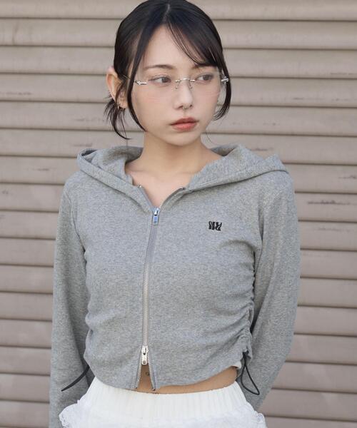 WEGO（ウィゴー）の「WEGO/【26年春新作】リブジップパーカー（パーカー・レディース・その他1/杢グレー/スミクロ・FREE）」の14枚目の写真
