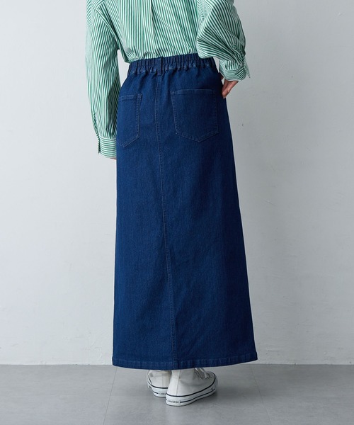 anyfee（エニフィー）の「【anyfee/大きいサイズ】フロントスリットデニムスカート(2026SS)（スカート・レディース・インディゴブルー/ブルー・LL/3L/4L/5L）」の21枚目の写真