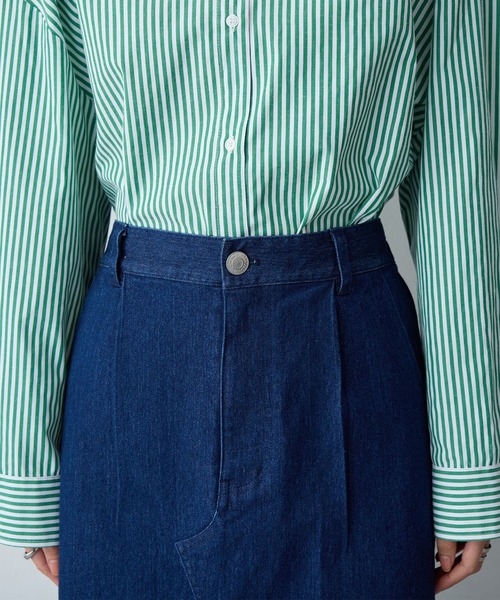 anyfee（エニフィー）の「【anyfee/大きいサイズ】フロントスリットデニムスカート(2026SS)（スカート・レディース・インディゴブルー/ブルー・LL/3L/4L/5L）」の22枚目の写真