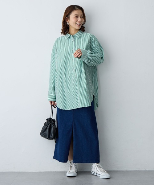 anyfee（エニフィー）の「【anyfee/大きいサイズ】フロントスリットデニムスカート(2026SS)（スカート・レディース・インディゴブルー/ブルー・LL/3L/4L/5L）」の10枚目の写真