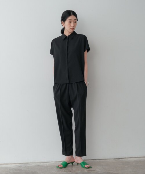 GALLEST(ギャレスト)の「Comfy SET UP|フレアスリーブブラウス【セットアップ対応/通勤/カセット服】(シャツ/ブラウス・レディース・ダークグレー/キャメル/ライトブルー/ブラック・38/34)」の11枚目の写真