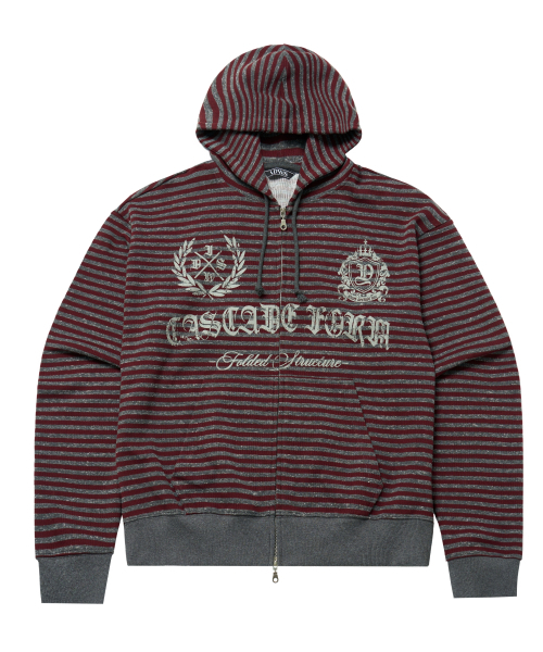 IDWS(アイドンワナセル)の「Proto Stripe Hoodie Zip Up Burgundy(パーカー・レディース・その他・1/2/0)」の7枚目の写真