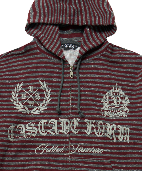 IDWS(アイドンワナセル)の「Proto Stripe Hoodie Zip Up Burgundy(パーカー・レディース・その他・1/2/0)」の9枚目の写真