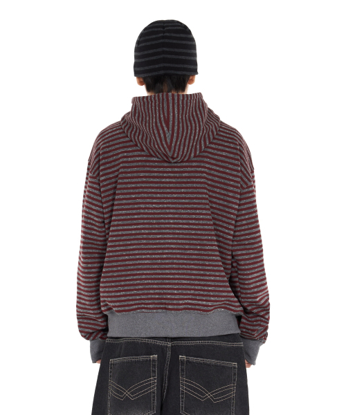 IDWS(アイドンワナセル)の「Proto Stripe Hoodie Zip Up Burgundy(パーカー・レディース・その他・1/2/0)」の20枚目の写真