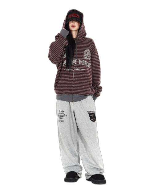 IDWS(アイドンワナセル)の「Proto Stripe Hoodie Zip Up Burgundy(パーカー・レディース・その他・1/2/0)」の2枚目の写真