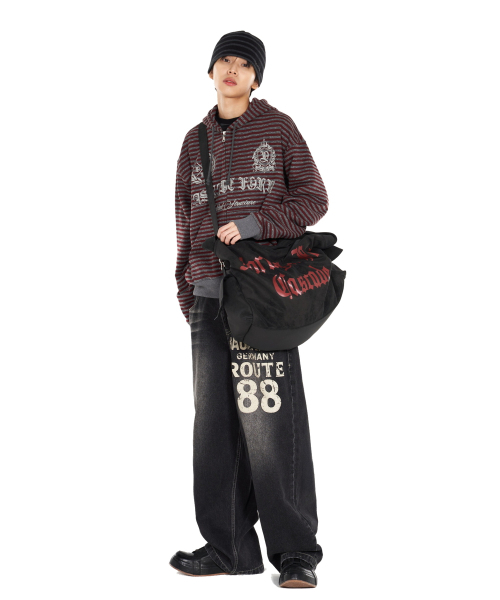 IDWS(アイドンワナセル)の「Proto Stripe Hoodie Zip Up Burgundy(パーカー・レディース・その他・1/2/0)」の4枚目の写真