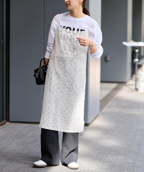 FRAMeWORK（フレームワーク）の「≪追加≫シャーリングレースキャミワンピース 2（ワンピース・レディース・ホワイト/ブラック・FREE）」の5枚目の写真