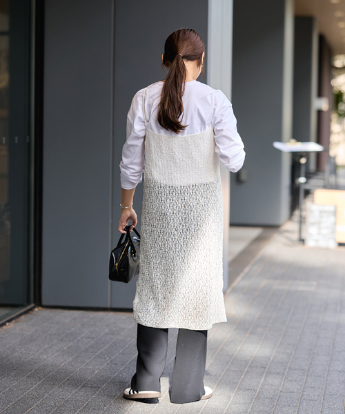 FRAMeWORK（フレームワーク）の「≪追加≫シャーリングレースキャミワンピース 2（ワンピース・レディース・ホワイト/ブラック・FREE）」の7枚目の写真