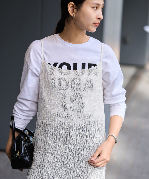 FRAMeWORK（フレームワーク）の「≪追加≫シャーリングレースキャミワンピース 2（ワンピース・レディース・ホワイト/ブラック・FREE）」の8枚目の写真