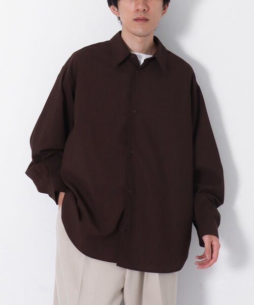 CRAFT STANDARD BOUTIQUE（クラフトスタンダードブティック）の「イージーケア ・吸水速乾 ・UVカット レギュラーカラーシャツ（シャツ/ブラウス・メンズ・ブラウン/ブラック・L/M）」の2枚目の写真