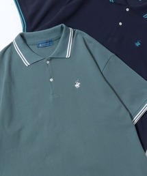 BEVERLY HILLS POLO CLUB（ビバリーヒルズポロクラブ）の「BEVERLY HILLS POLO CLUB/ビバリーヒルズポロクラブ オーバーサイズ ワンポイント刺繍 鹿の子 ラインリブ 半袖ポロシャツ レディース メンズ（ポロシャツ）」