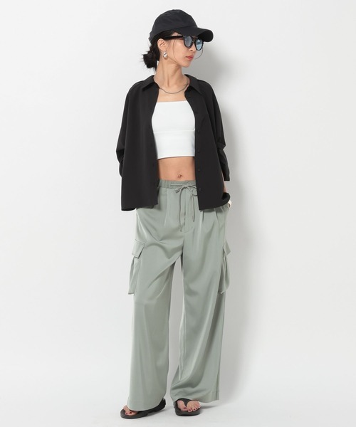 HEREIAM（ヘレイアム）の「【HEREIAM】サテンカーゴパンツ（その他パンツ・レディース・ミント/ブラック/レッド/カーキ・MEDIUM/SMALL）」の19枚目の写真
