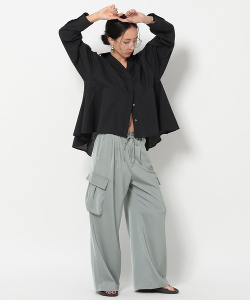 HEREIAM（ヘレイアム）の「【HEREIAM】サテンカーゴパンツ（その他パンツ・レディース・ミント/ブラック/レッド/カーキ・MEDIUM/SMALL）」の20枚目の写真