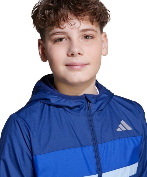 adidas(アディダス)の「アディダス adidas Tiberioウィンドブレーカー キッズ(ナイロンジャケット・キッズ・ネイビー・130cm/140cm/150cm/160cm)」の5枚目の写真