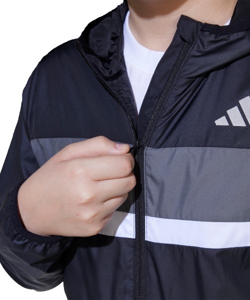 adidas(アディダス)の「アディダス adidas Tiberioウィンドブレーカー キッズ(ナイロンジャケット・キッズ・ネイビー・130cm/140cm/150cm/160cm)」の12枚目の写真
