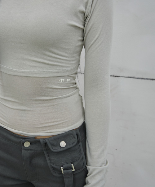41PRAY（サイルプレイ）の「Layered Bolero  Long Sleeve / Warm Grey（その他トップス・レディース・アッシュグレー・OS）」の7枚目の写真