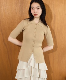 mysty woman | UVカットニットポロカーディガン 666168(カーディガン/ボレロ)