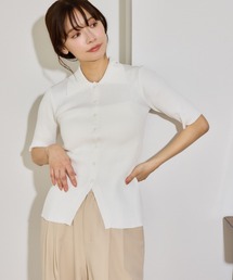 mysty woman | UVカットニットポロカーディガン 666168(カーディガン/ボレロ)