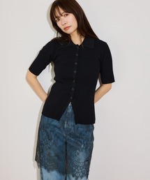 mysty woman | UVカットニットポロカーディガン 666168(カーディガン/ボレロ)