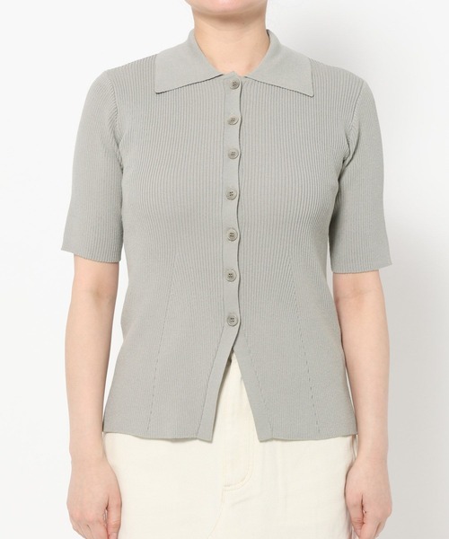 mysty woman（ミスティウーマン）の「UVカットニットポロカーディガン 666168（カーディガン/ボレロ・レディース・ライトグレー/ベージュ/オフホワイト/ブラック・FREE）」の20枚目の写真